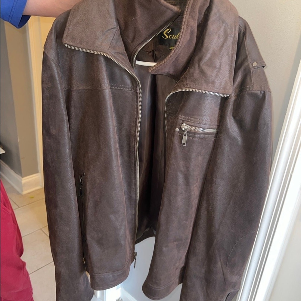 Scully Dark Brown Leather Jacket for Men